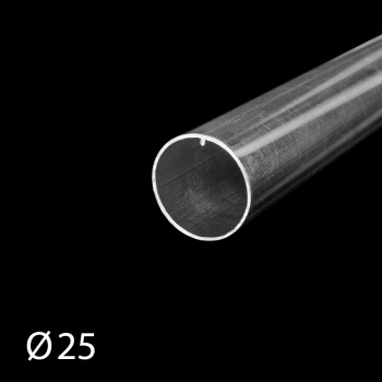 Труба ø25 мм алюминиевая L=4 м для рулонной шторы (Металл)