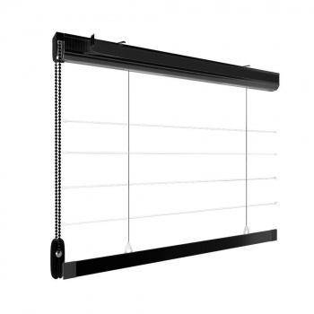 Карниз для римских штор закрытого типа «Мадрид» Черный (90 см для тяжелых штор)