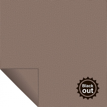 Рулонная штора «MGS» фурнитура Коричневая. Ткань коллекции «Аламеда» Color Blackout Какао 