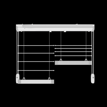 Карниз для двойной римской шторы «Мадрид» Белый (360 см усиленный)