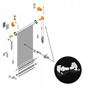 Комплект механизма для рулонной шторы «Мини» Besta