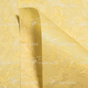 Рулонная штора «Мини» фурнитура Золотой дуб. Ткань коллекции «Шелк» Кремовый
