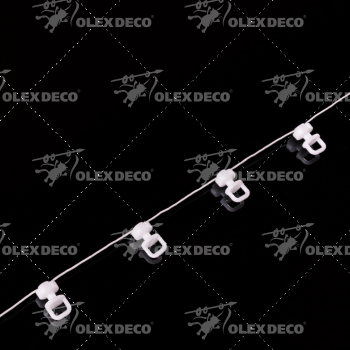изображение бегунок на шнуре jn1 «волна» с шагом 60 мм для профиля отель на olexdeco.ru