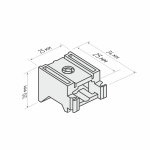 Кронштейн пластиковый 25 мм (упак. 200 шт. Белый)