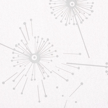 Рулонная штора «UNI 2» фурнитура Коричневая. Ткань коллекции «Одуванчик» Белый