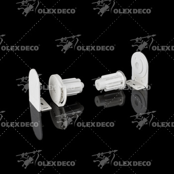 изображение комплект механизмов «moncada» ø38 мм 1:5 с кронштейнами для рулонной шторы белый на olexdeco.ru
