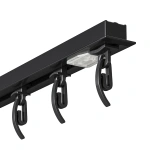 Алюминиевый потолочный карниз «Гипс соло» Черный (470 см бегунок)