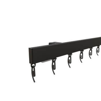 Профильный карниз для штор «Слим» Черный матовый (100 см)