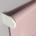 Рулонная штора «Moncada» ø38 фурнитура Белая. Ткань коллекции «Плэин» Розовый