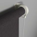 Рулонная штора «Moncada» ø38 фурнитура Белая. Ткань коллекции «Тэсиро» Каменая