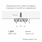 Карниз 2+1 двухрядный без клипсы Белый (L=150 см бегунок)