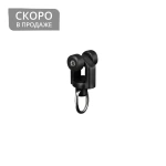 Бегунок-ролик KS,DS с кольцом, стальная ось, Ø7x12,3 мм (Черный)