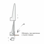 Кронштейн нижний пластиковый для лески комплект с саморезом (Белый)