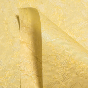 Рулонная штора «Мини» фурнитура Коричневая. Ткань коллекции «Шелк» Кремовый