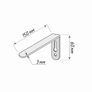 изображение кронштейн с пластиной крепежной для шины потолочной белый на olexdeco.ru
