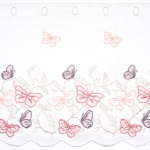 Ткань для штор-кафе коллекция «Butterfly» сиренево-розовый (Рулон высота 45см)