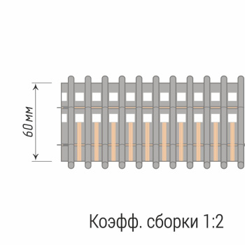 Лента шторная «Карандашная складка» с леской 59601/60 Бобина