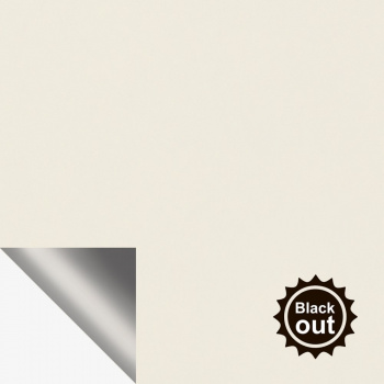Рулонная штора «MGS» фурнитура Белая. Ткань коллекции «Аканта» Silver Blackout Шампань