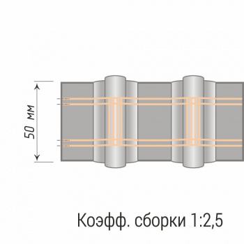 изображение лента шторная для карниза мини «бантовая складка» 11522/50 бобина на olexdeco.ru