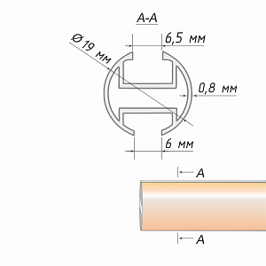 изображение профиль «лион» 19 мм на olexdeco.ru