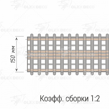 изображение лента шторная «карандашная складка» 20606/150 на olexdeco.ru