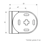 Кронштейны «BC» L=42 мм с заглушками для РШ (Белый)