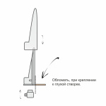 Кронштейн нижний пластиковый для лески комплект (Белый)