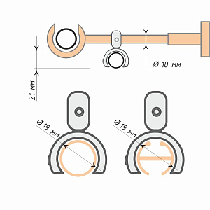 изображение кронштейн «скоба» на olexdeco.ru