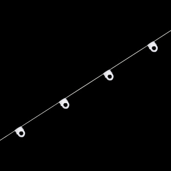 Бегунок на шнуре LD2 «Волна» с шагом 80 мм для профиля 6 мм (Полиацеталь)