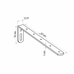 Кронштейн стеновой 250х60 мм (Черный)