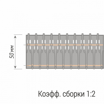 изображение лента шторная «вафельная складка» 20405/50 бобина на olexdeco.ru