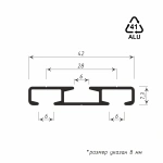 фото алюминиевый потолочный карниз «2+1» в интернет-магазине Олексдеко