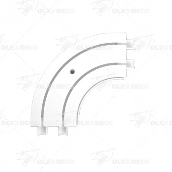Поворот внутренний для шины потолочной двухрядной «OLEXDECO» (Пластик)