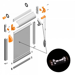 изображение комплект механизма для рулонной шторы uni besta коричневый на olexdeco.ru