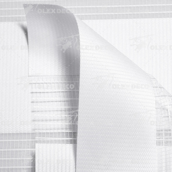 Ткань для рулонных штор «День-ночь» коллекция «Соло» Белый 285 см
