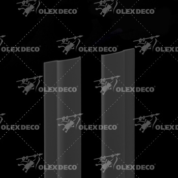 изображение направляющая плоская алюминиевая uni 1 l = 4 м тёмно-серый на olexdeco.ru