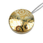 Клипса магнитная «Глория» ø4,5 см для легкого и среднего веса штор с тросом 60 см (З/ЗМ)