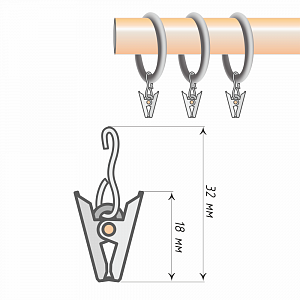 изображение зажим для кольца упак. 30 шт на olexdeco.ru