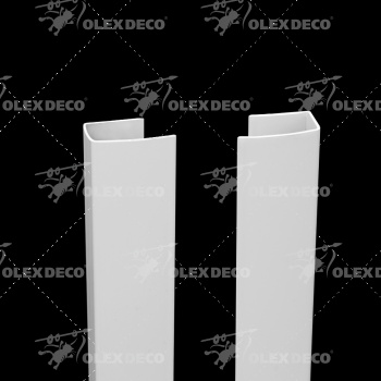 изображение направляющая с-образная uni 2 алюминиевая l = 4 м белая на olexdeco.ru