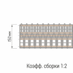 Лента шторная «Вафельная складка» 20603/150