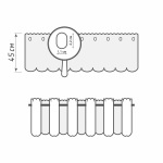 Ткань для штор-кафе коллекция «Butterfly» сиренево-розовый (Рулон высота 45см)