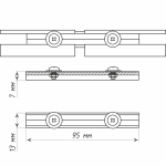 Соединитель карниза «Универсал/Велкро/Вижн/Слим» (Алюминий)
