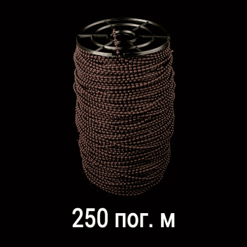изображение цепь управления пластиковая 4,5х6,0 мм коричневая / бобина на olexdeco.ru