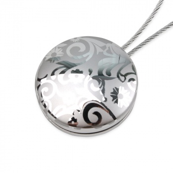 Клипса магнитная «Глория» ø4,5 см для легкого и среднего веса штор с тросом 60 см (ХМ/Х)