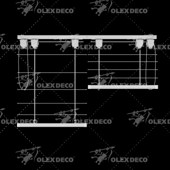 изображение карниз для двойной римской шторы «рим люкс» на olexdeco.ru