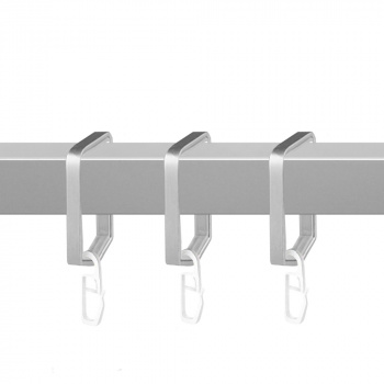 Кольцо «Квадро» с пластиковой вставкой и крючком упак. 10 шт (20х20 ХМ)