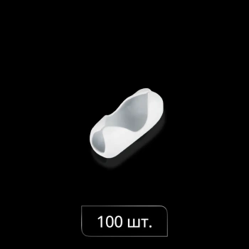 Соединитель цепи металл. «Бочонок» упак. 100 шт (Белый)