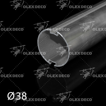 изображение труба ø38 мм с двумя пазами l=5 м для рулонной шторы на olexdeco.ru