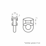 Бегунок 4 мм в ленте 10000 шт (1 короб/1000 лент Серый)