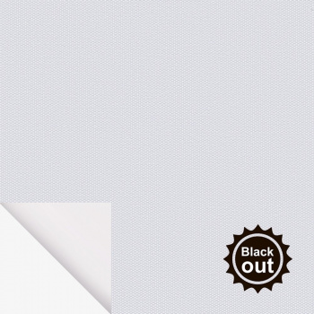 Рулонная штора «Стандарт» фурнитура Белая. Ткань коллекции «Плэин» Blackout Белый 